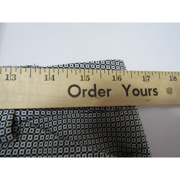 Talbots Hampshire Ankle Black/Whit Square Geometric Tapered Pants Womens size 8 - Picture 8 of 10